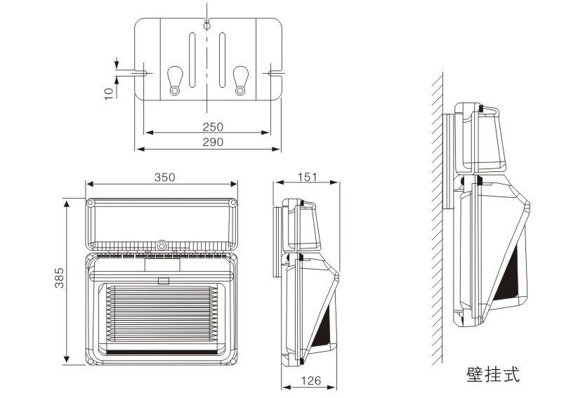 NSC9730防眩通路燈尺寸圖 NSC9730防眩通路燈尺寸圖